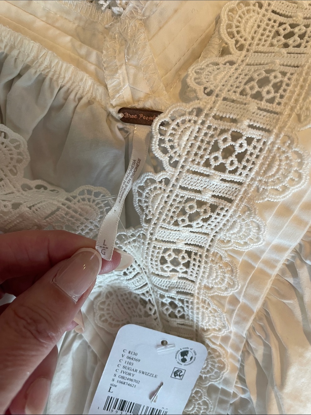 Free People Sundazed Mini Dress- size Large - Picture 6 of 9